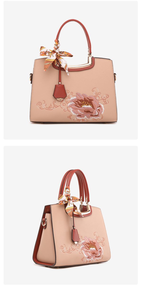 Chinese-style embroidery handbag for middle-aged women - 图片 4