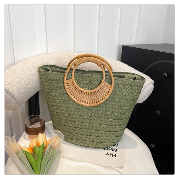 Handwoven rattan bag, fashionable and trendy handbag - 图片 4