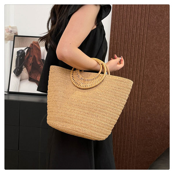 Handwoven rattan bag, fashionable and trendy handbag - 图片 7