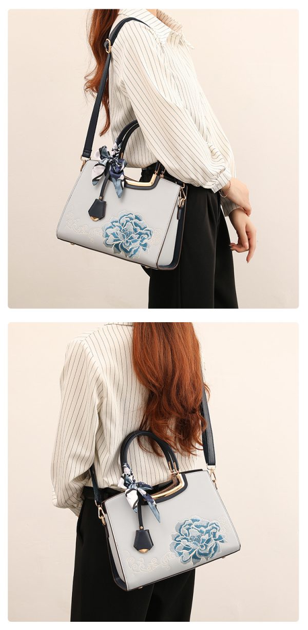 Chinese-style embroidery handbag for middle-aged women - 图片 6