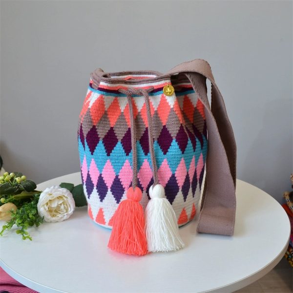 Wayuu Colombian Wayuu bag, imported hand-woven crossbody bag - 图片 3