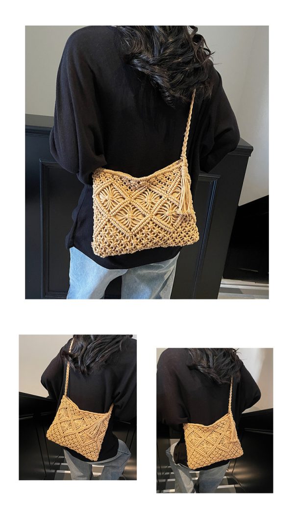 versatile single-shoulder crossbody woven bag - 图片 9