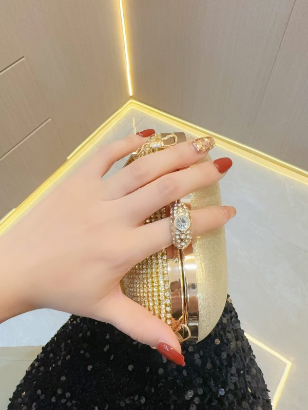 Hand-carrying tassel rhinestone bag for dinner - 图片 7
