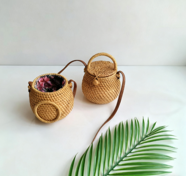 Chinese rattan woven bag, hand-woven crossbody bag - 图片 5