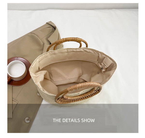 Handwoven rattan bag, fashionable and trendy handbag - 图片 15