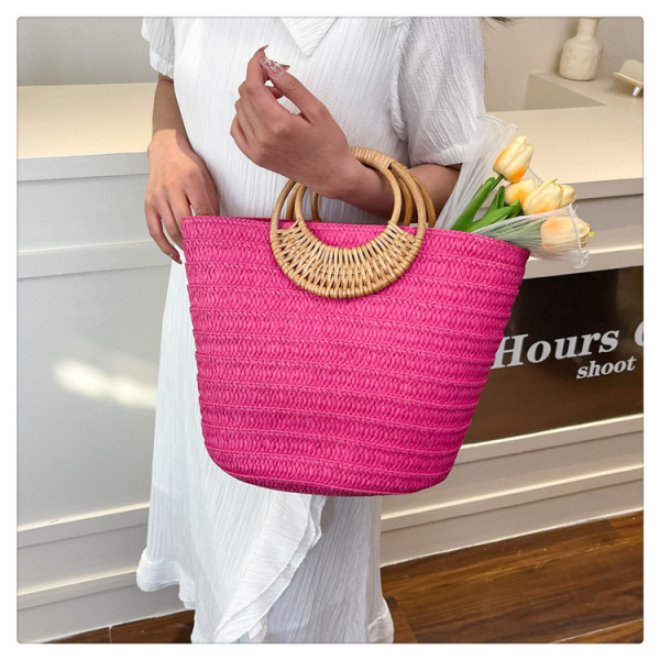 Handwoven rattan bag, fashionable and trendy handbag - 图片 10