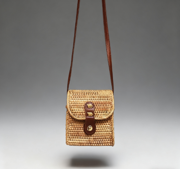 Chinese rattan woven bag, hand-woven crossbody bag - 图片 4