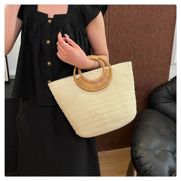 Handwoven rattan bag, fashionable and trendy handbag - 图片 6