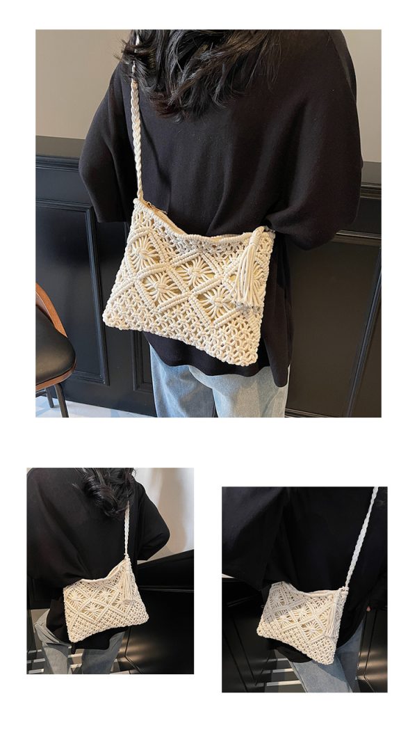 versatile single-shoulder crossbody woven bag - 图片 7