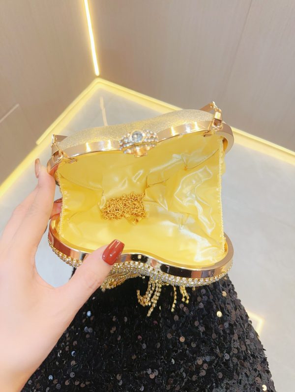 Hand-carrying tassel rhinestone bag for dinner - 图片 8