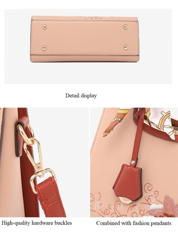 Chinese-style embroidery handbag for middle-aged women - 图片 10