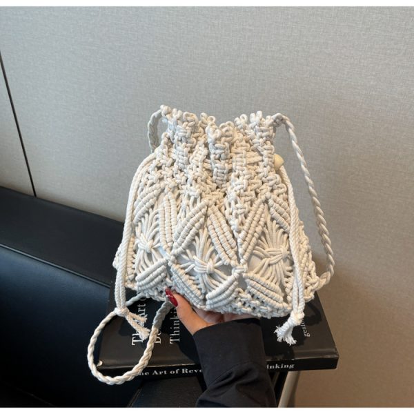 Hand-woven bucket bag, seaside beach bag - 图片 2