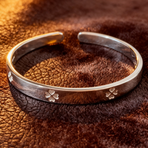 Lucky Four-Leaf Clover Pure Silver 9999 Bracelet
