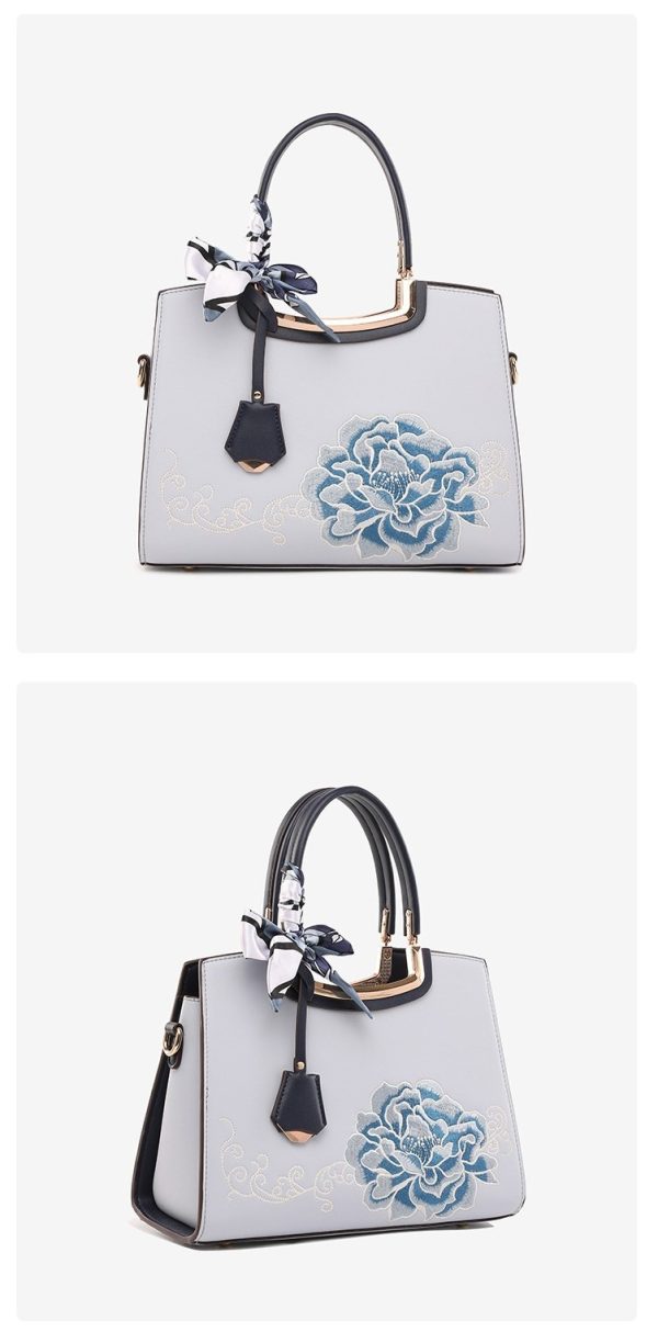 Chinese-style embroidery handbag for middle-aged women - 图片 2