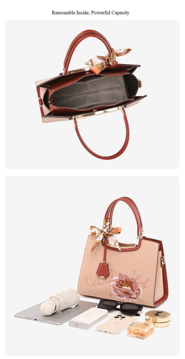 Chinese-style embroidery handbag for middle-aged women - 图片 9
