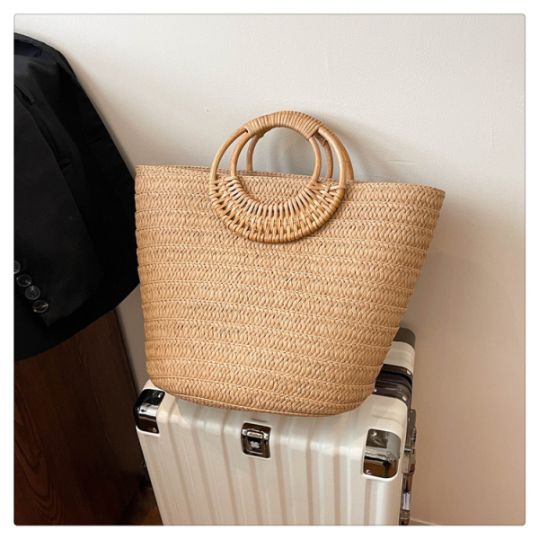 Handwoven rattan bag, fashionable and trendy handbag - 图片 9