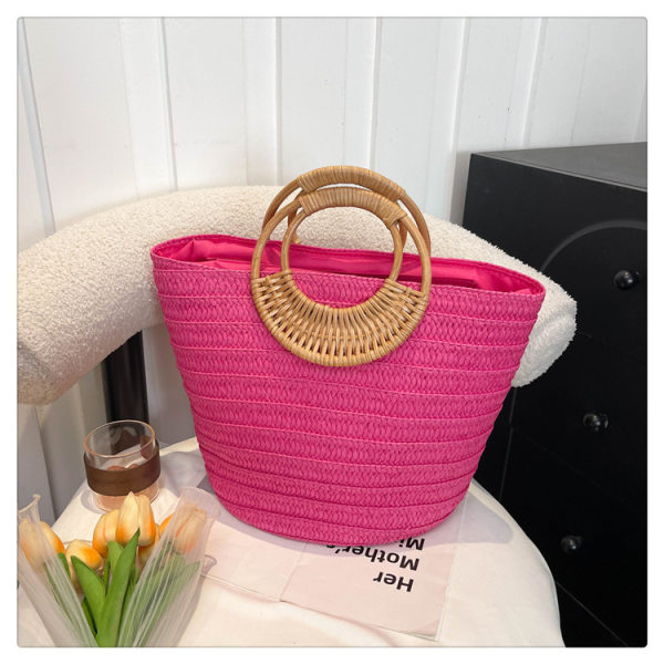 Handwoven rattan bag, fashionable and trendy handbag - 图片 3