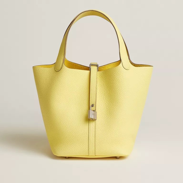 High-end sense vegetable basket bucket bag genuine leather handbag - 图片 7
