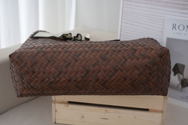 Vintage minimalist casual hand-woven bag, shoulder bag - 图片 8