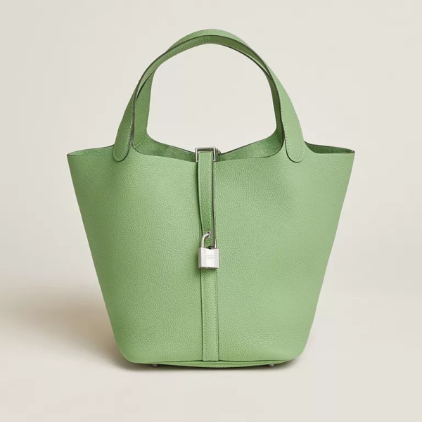 High-end sense vegetable basket bucket bag genuine leather handbag - 图片 9