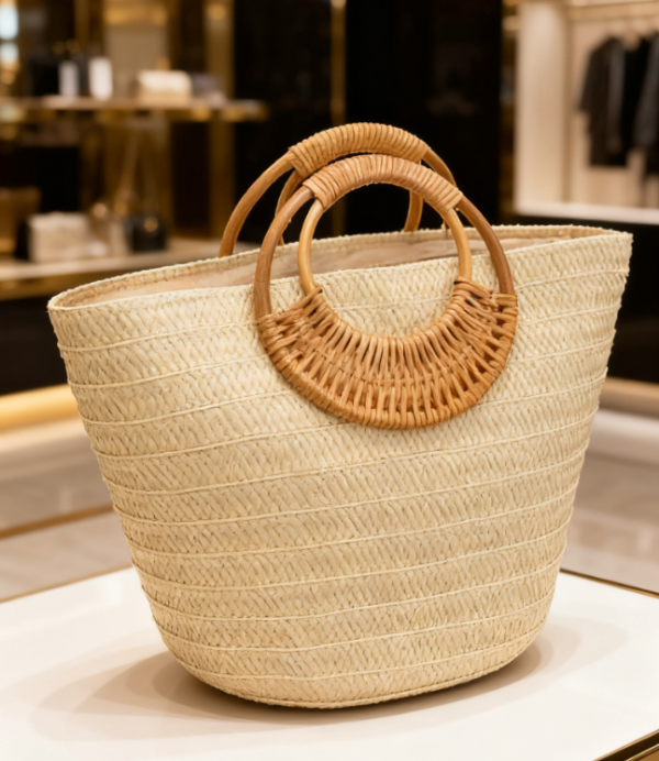 Handwoven rattan bag, fashionable and trendy handbag - 图片 2