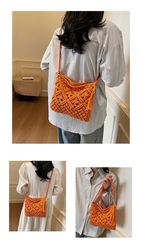 versatile single-shoulder crossbody woven bag - 图片 10