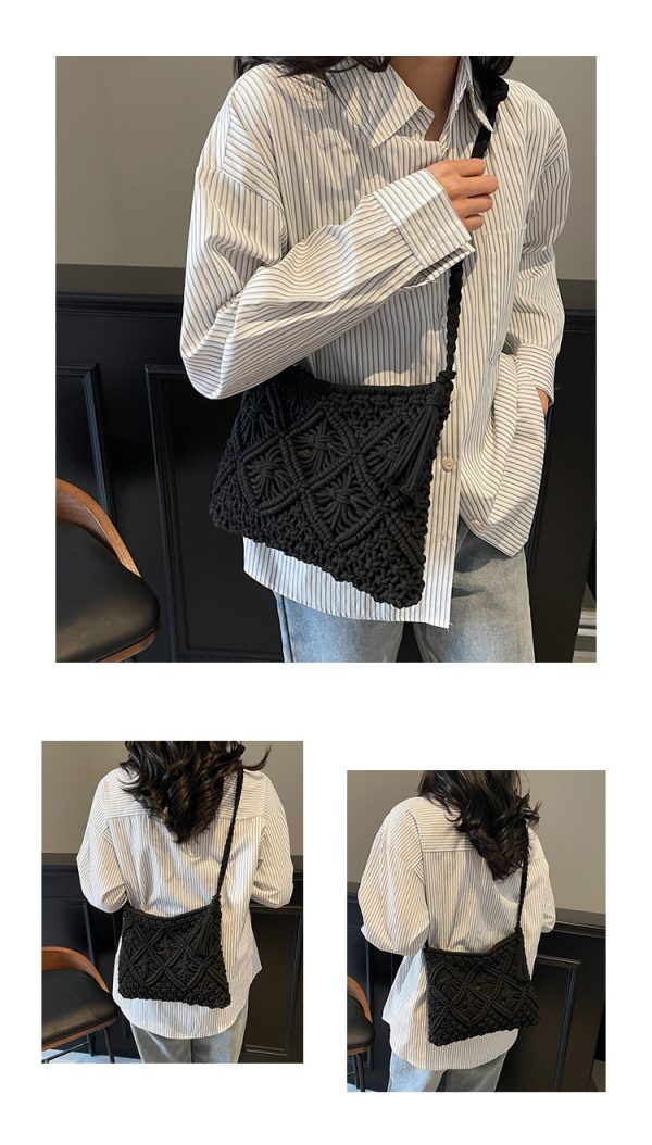 versatile single-shoulder crossbody woven bag - 图片 8