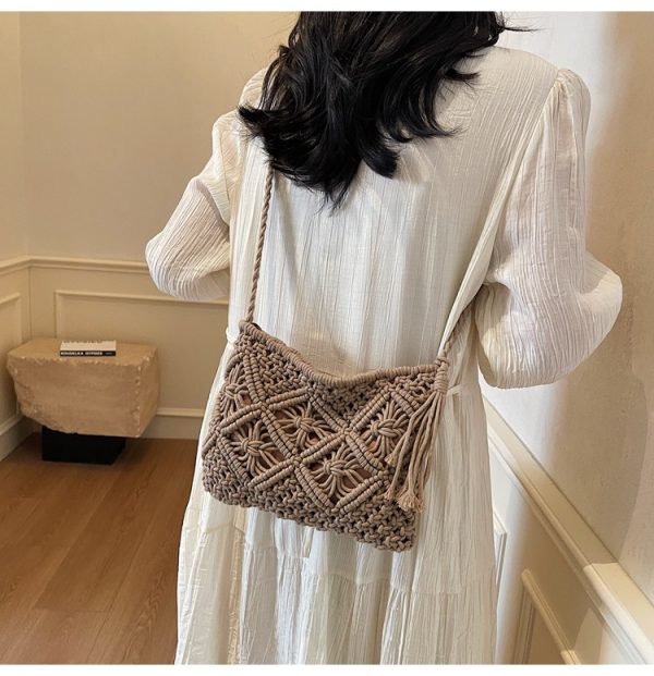 versatile single-shoulder crossbody woven bag - 图片 11