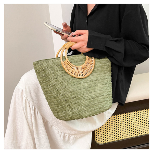 Handwoven rattan bag, fashionable and trendy handbag - 图片 13