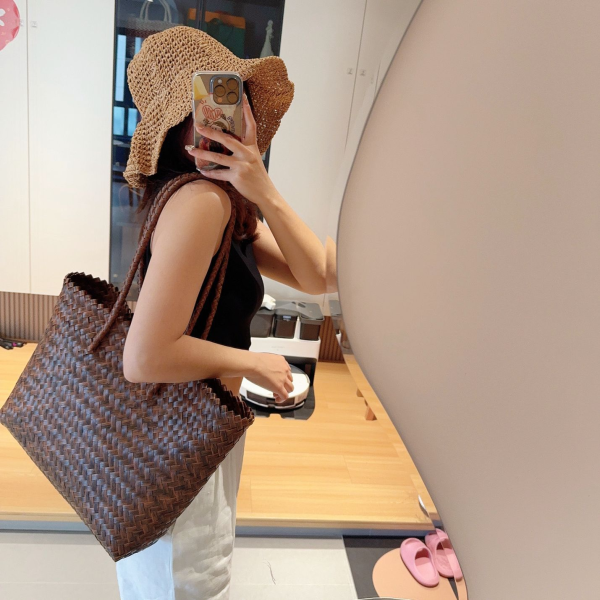 Vintage minimalist casual hand-woven bag, shoulder bag - 图片 4