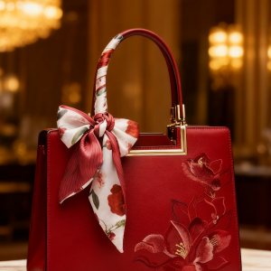 Chinese-style national wind embroidered magnolia handbag and crossbody bag, mother style