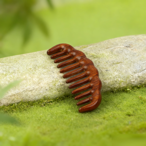 Natural golden sandalwood comb, meridian massage comb, anti-hair loss comb